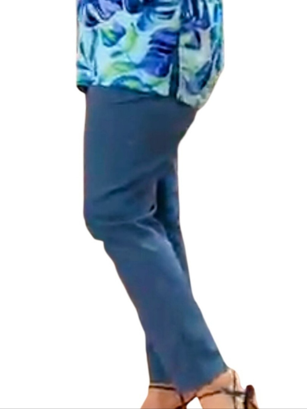 Susan Graver PXL Indigo Weekend Premium Stretch Ankle Pants Slim Fit NWOT